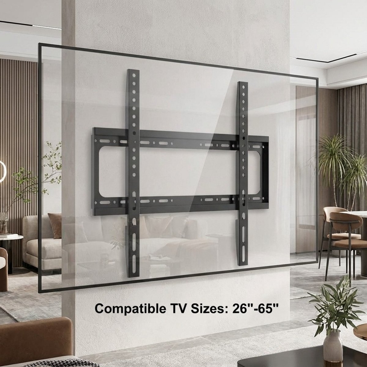 NP Tech| F2663 Flat TV Mount | Heavy Duty 26–63 Inch Bracket | NPTECH